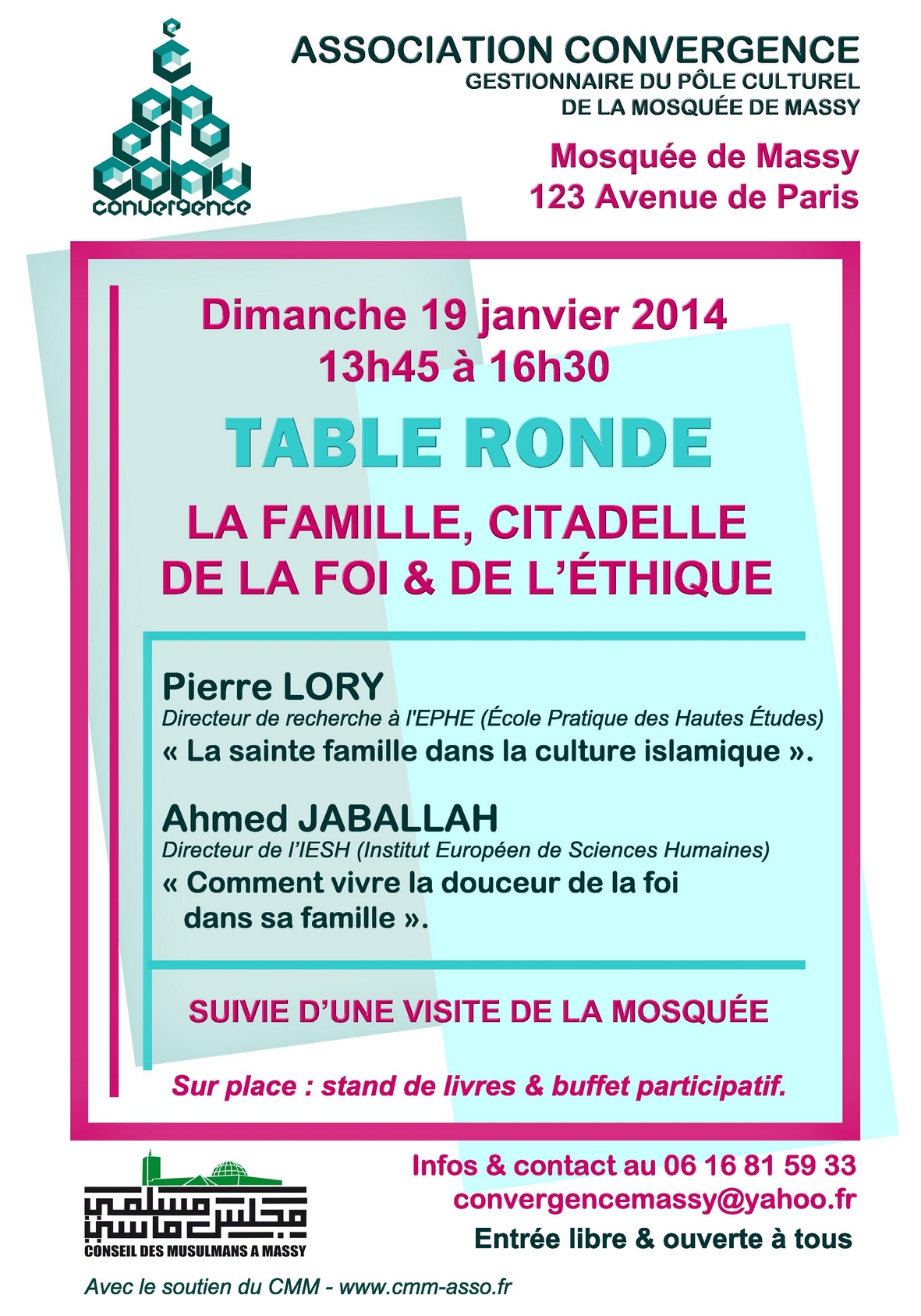 Affiche table ronde 19/01/2014
