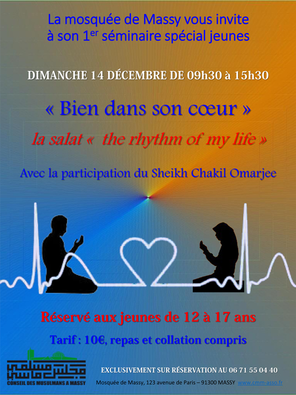 Séminaire spécial Jeunes « Bien dans son cœur » la salat « the rhythm of my life » - 14/12/2014